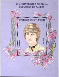 Timbre Poste Bloc feillet Cote d'ivoire N° 21 N** philatelie foxtimbre