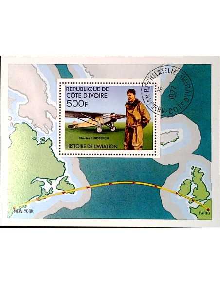 Timbre Poste Bloc feillet Cote d'ivoire N° 07 Obli philatelie foxtimbre