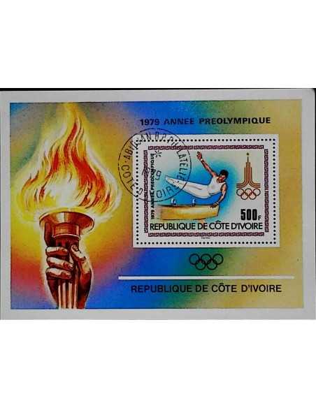 Timbre Poste Bloc feillet Cote d'ivoire N° 15 Obli philatelie foxtimbre