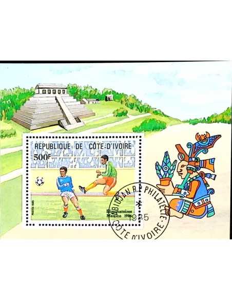 Timbre Poste Bloc feillet Cote d'ivoire N° 27 Obli philatelie foxtimbre