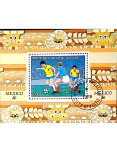 Timbre Poste Bloc feillet Cote d'ivoire N° 28 Obli philatelie foxtimbre