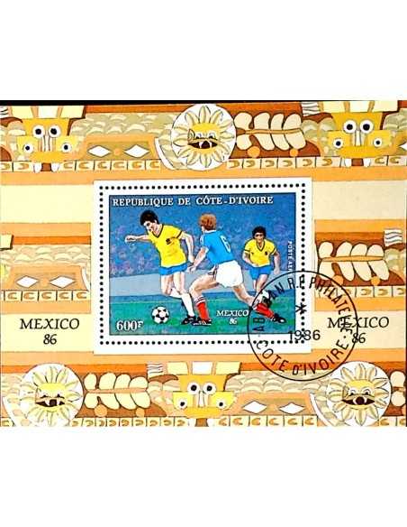 Timbre Poste Bloc feillet Cote d'ivoire N° 28 Obli philatelie foxtimbre