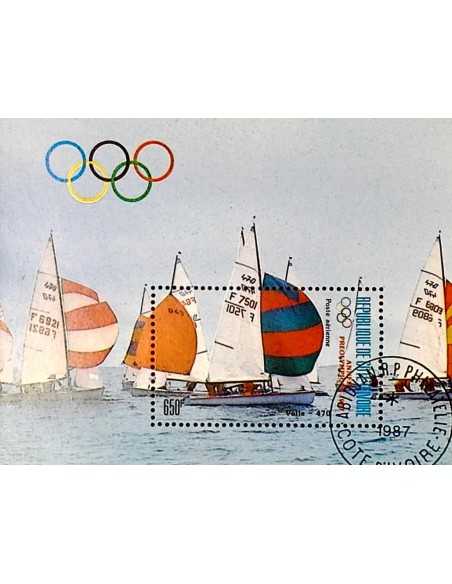 Timbre Poste Bloc feillet Cote d'ivoire N° 29 Obli philatelie foxtimbre