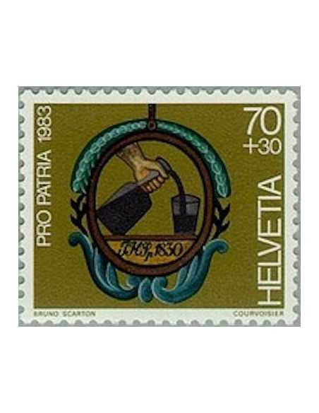 Timbre Poste Suisse N° 1182 Neuf ** philatelie foxtimbre