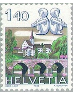 Timbre Poste Suisse N° 1242 Neuf ** philatelie foxtimbre