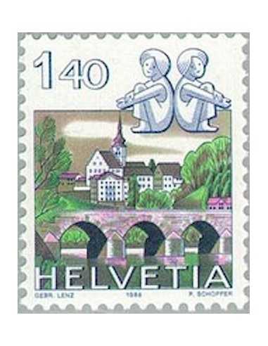 Timbre Poste Suisse N° 1242 Neuf ** philatelie foxtimbre