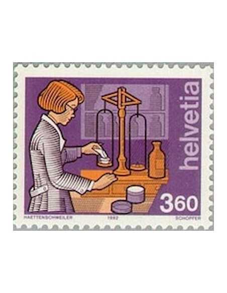 Timbre Poste Suisse N° 1392 Neuf ** philatelie foxtimbre