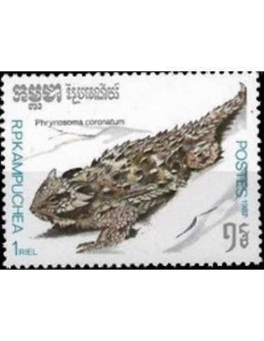 Timbre Poste Kampuchea N° 0754 Obli philatelie foxtimbre