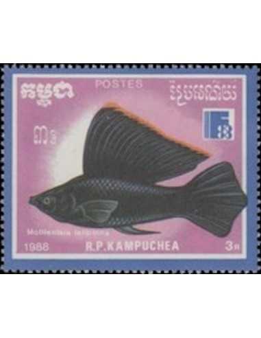 Timbre Poste Kampuchea N° 0822 Obli philatelie foxtimbre