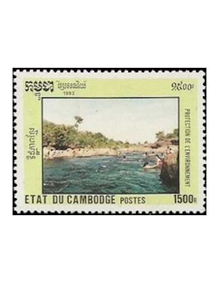 Timbre Poste Etat du Cambodge N° 1075 Obli philatelie foxtimbre