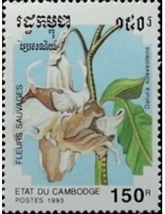 Timbre Poste Etat du Cambodge N° 1107 Obli philatelie foxtimbre