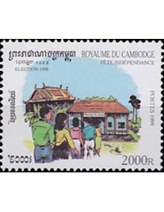 Timbre Poste Etat du Cambodge N° 1676 Obli philatelie foxtimbre