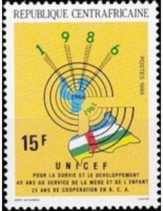 Centrafricaine N° 0745 Obli