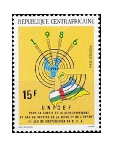 Centrafricaine N° 0745 Obli
