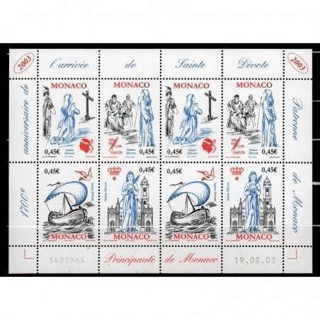 Monaco feuille du N° 2410-13