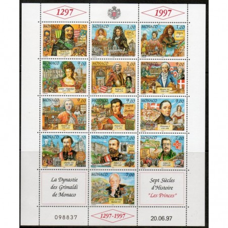 Monaco feuille du N° 2112