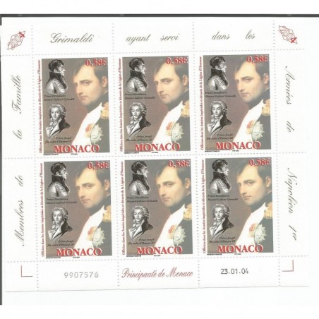 Monaco feuille du N° 2445 Neuf **