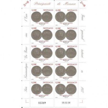 Monaco feuille du N° 2644 Neuf **