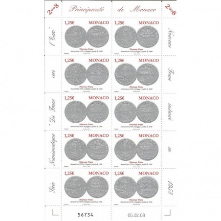 Monaco feuille du N° 2647 Neuf **