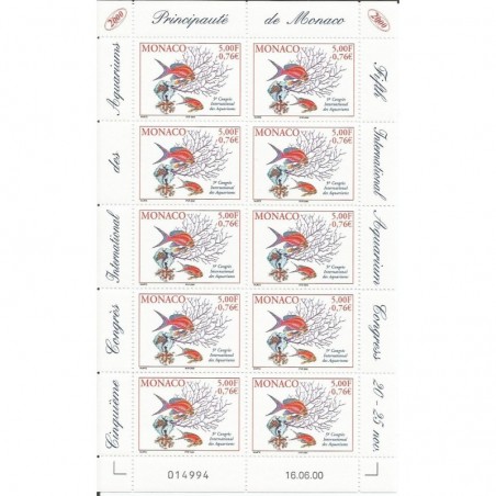 Monaco feuille du N° 2271 Neuf **