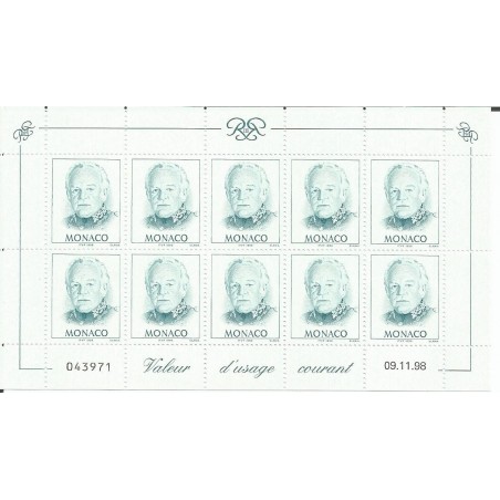 Monaco feuille du N° 2182 Neuf **