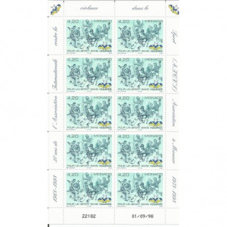 Monaco feuille du N° 2173 Neuf **