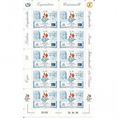 Monaco feuille du N° 2172 Neuf **