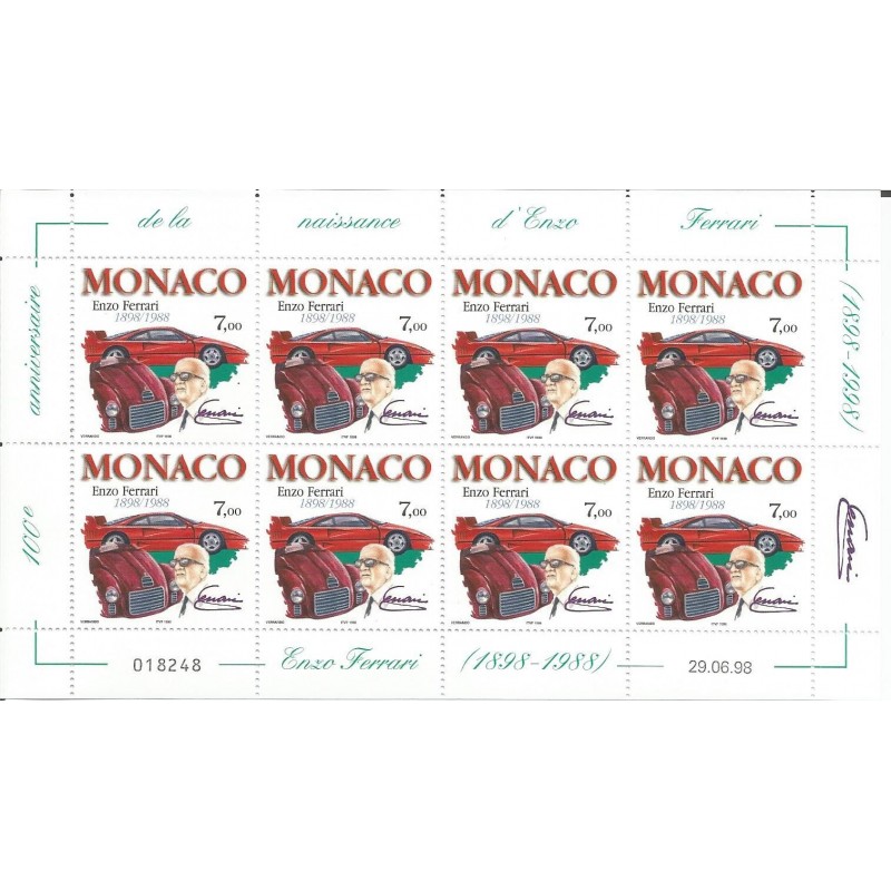 Monaco feuille du N° 2168 Neuf **