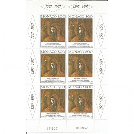 Monaco feuille du N° 2128 Neuf **