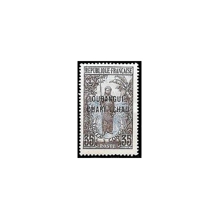 Timbre Poste Oubangui N° 010 N * philatélie foxtimbre