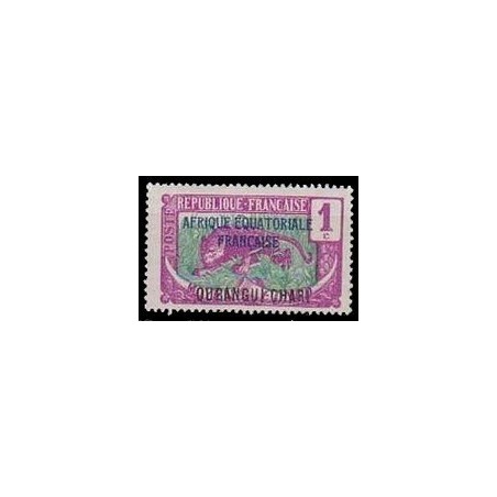 Timbre Poste Oubangui N° 043 N * philatélie foxtimbre