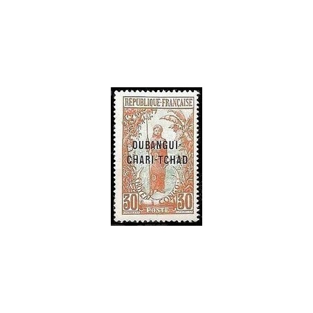 Timbre Poste Oubangui N° 009 N * philatélie foxtimbre