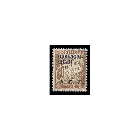 Timbre Poste Oubangui N° TA 008 N * philatélie foxtimbre