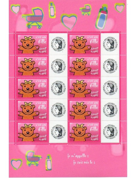 Feuille personnalisée N° 34322