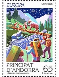 Timbre Poste Europa Andorre espagnol N° 0243 N** philatelie foxtimbre