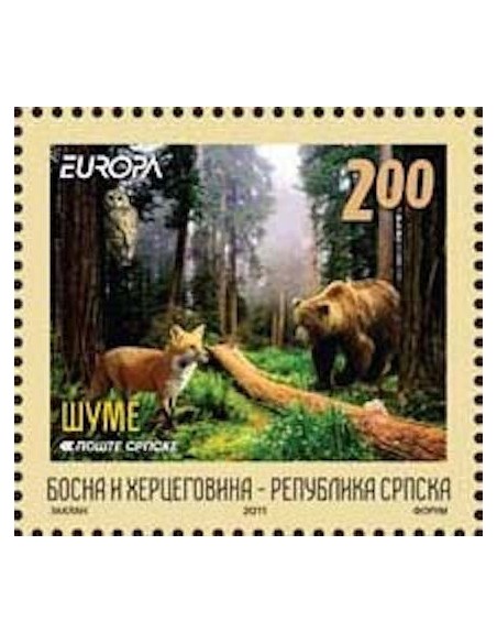 Timbre Poste Europa Bosnie-Herzégovine Serbe N° 0489 N** philatelie foxtimbre