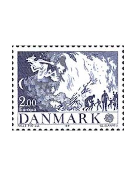 Timbre Poste Europa Danemark N° 0734 N** philatelie foxtimbre