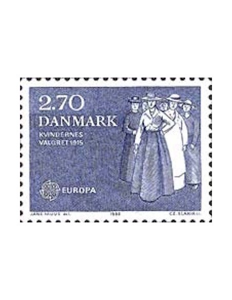 Timbre Poste Europa Danemark N° 0753 N** philatelie foxtimbre