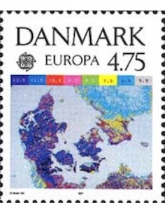 Timbre Poste Europa Danemark N° 1005 N** philatelie foxtimbre