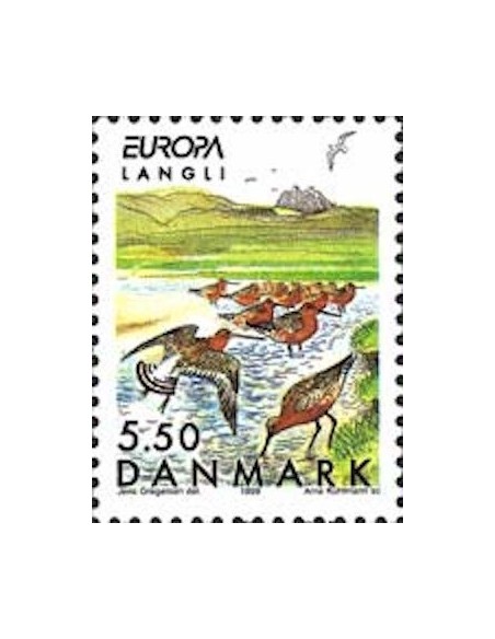 Timbre Poste Europa Danemark N° 1216 N** philatelie foxtimbre