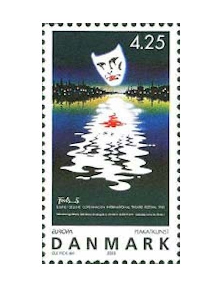 Timbre Poste Europa Danemark N° 1344 N** philatelie foxtimbre