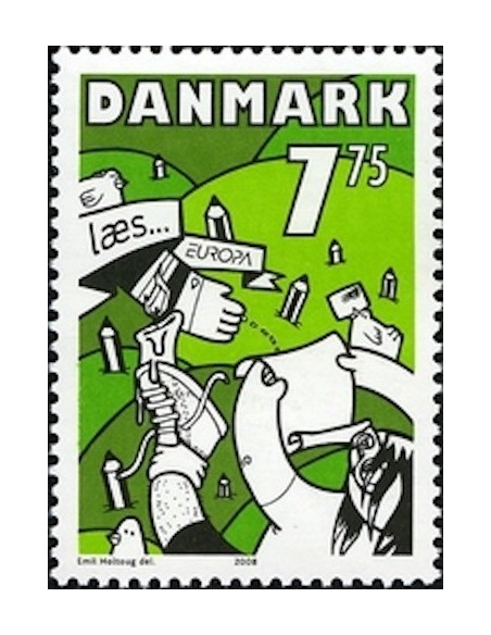 Timbre Poste Europa Danemark N° 1505 N** philatelie foxtimbre