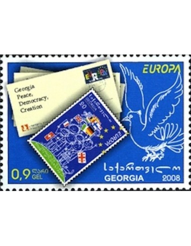Timbre Poste Europa Géorgie N° 0443 N** philatelie foxtimbre