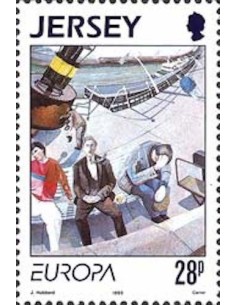 Timbre Poste Europa Ile de Jersey N° 0607 N** philatelie foxtimbre