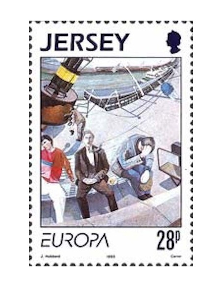 Timbre Poste Europa Ile de Jersey N° 0607 N** philatelie foxtimbre