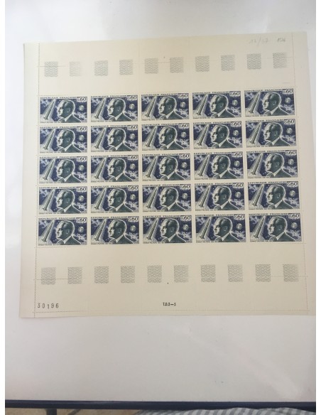 Feuille Complete du N° 1526 x25 Neuf  **