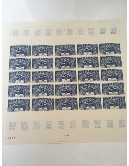 Feuille Complete du N° 1537 x25 Neuf  **