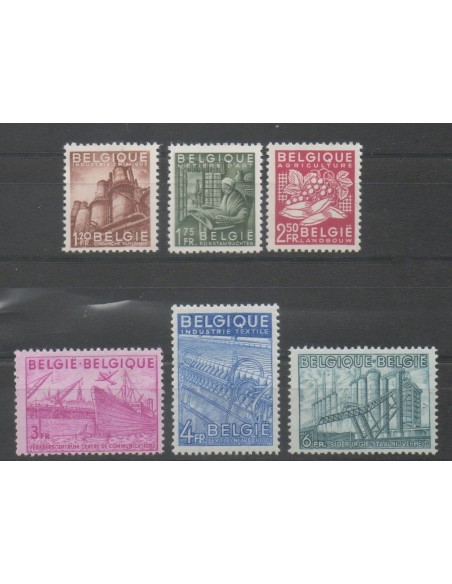 Timbres Propagande pour l'exportation belge valeurs modifiées