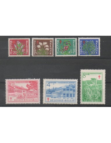 Timbres Antitulerculeux fleurs variées autres valeur : sanatoria